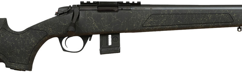 Bergara Rifles BMR009 BMR-X  22 WMR 10+1 18" Blued Heavy Threaded Barrel, Blued Picatinny Rail Receiver, Adj LOP Green w/Black Webbing Synthetic Stock