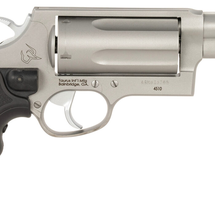 Taurus 2-441039MAGVL Judge w/Laser Compact 45 Colt (Long Colt)/410 Bore 3" Chamber 5rd 3" Stainless Steel Barrel, Cylinder & Frame, Viridian Laser, Transfer Bar Safety