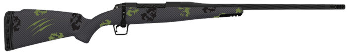 Fierce Firearms TWROG7PRC24BF Twisted Rogue 7mm PRC 24" Black Cerakote Steel Threaded Barrel, Black Cerakote Drilled & Tapped Steel Receiver, LR Negative Comb Forest Camo Carbon Fiber Stock