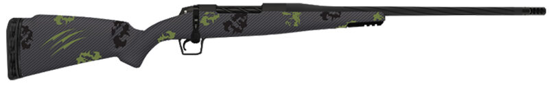 Fierce Firearms TWROG7PRC24BF Twisted Rogue 7mm PRC 24" Black Cerakote Steel Threaded Barrel, Black Cerakote Drilled & Tapped Steel Receiver, LR Negative Comb Forest Camo Carbon Fiber Stock
