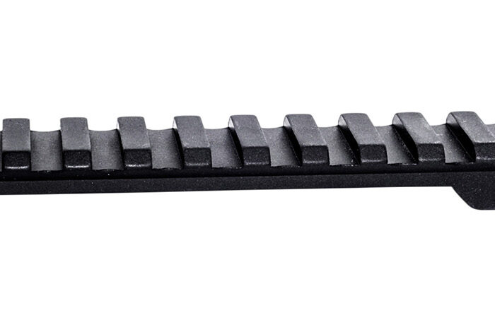 Weatherby P00252706 Picatinny Rail  Black Hardcoat Anodized Alloy Weatherby Mark V Standard 6-Lug Action