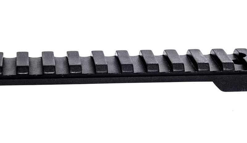 Weatherby P00252706 Picatinny Rail  Black Hardcoat Anodized Alloy Weatherby Mark V Standard 6-Lug Action