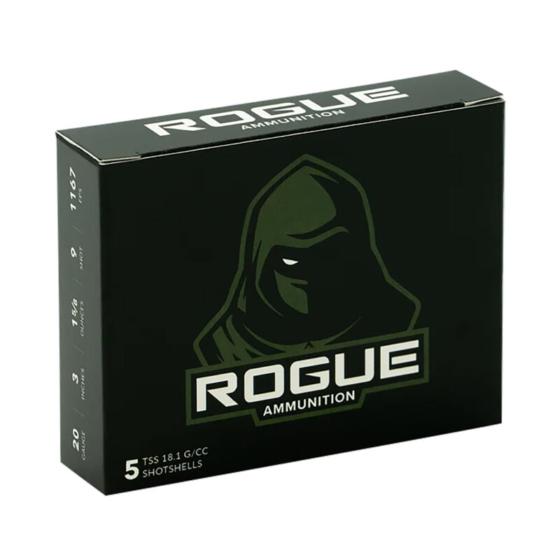 Rogue Ammunition RA-TSS-20-3-158-9 Rogue  20Gauge 3" 1 5/8oz 9Shot 5 Per Box/20 Case