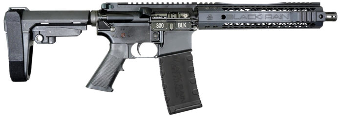 Black Rain Ordnance  Spec15  5.56 NATO 30+1 10.50" Black Nitride Steel Barrel, 10" M-LOK Handguard, Black Anodized Aluminum Picatinny Rail Receiver, Tactical SBA3 Brace, Black G.I. Grip