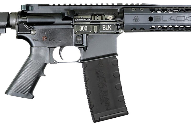 Black Rain Ordnance  Spec15  300 Blackout 30+1 10.50" Black Nitride Steel Barrel, 10" M-LOK Handguard, Black Anodized Aluminum Picatinny Rail Receiver, Tactical SBA3 Brace, Black G.I. Grip