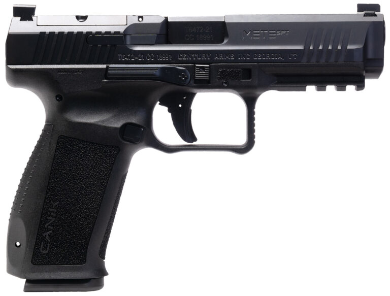 Canik HG6826N Mete SFT 9mm Luger 10+1 4.46" Black Nitride Steel Barrel, Black Cerakote Optic Ready/Serrated Steel Slide, Black Polymer Frame w/Picatinny Rail, Interchangeable Backstrap Grip