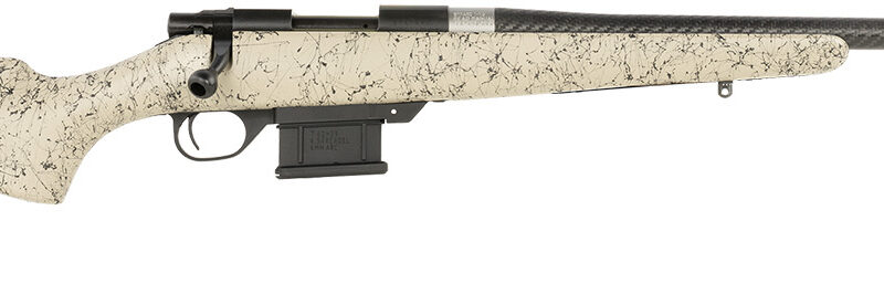 Howa HCE6ARCTAN 1500 Carbon Elevate 6mm ARC 22" Carbon Fiber Wrapped Threaded Barrel, Black Drilled & Tapped Steel Receiver, Fixed Stocky's Tan w/Black Webbing Synthetic Stock, Right Hand