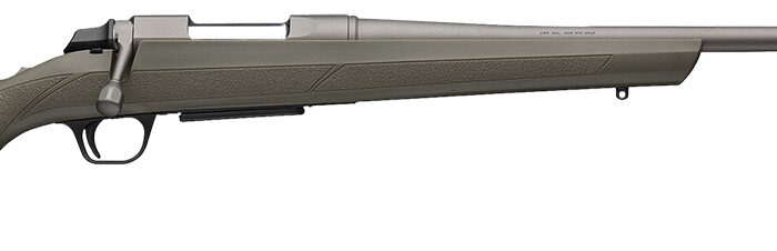 Browning 035842211 AB3  243 Win 4+1 22" Tungsten Cerakote Threaded Sporter Barrel, Tungsten Cerakote Drilled & Tapped Steel Receiver, Fixed w/Textured Grip Panels OD Green Composite Stock