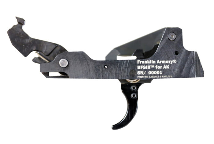 Franklin Armory 0350002BLK  Binary 9mm Black Curved Trigger Fits AK Platform