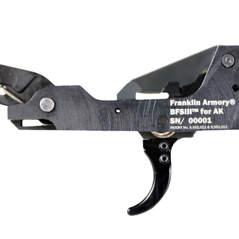 Franklin Armory 0350002BLK  Binary 9mm Black Curved Trigger Fits AK Platform