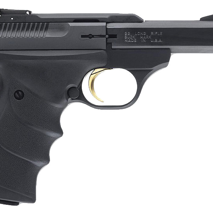 Browning 051408490 Buck Mark Standard Micro *CA Compliant 22 LR 10+1 4" Slab Side Barrel, Matte Black Serrated Steel Slide & Aluminum Frame, Black Overmolded Grips