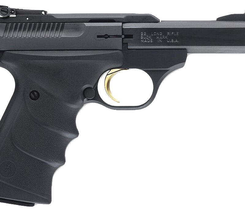 Browning 051408490 Buck Mark Standard Micro *CA Compliant 22 LR 10+1 4" Slab Side Barrel, Matte Black Serrated Steel Slide & Aluminum Frame, Black Overmolded Grips