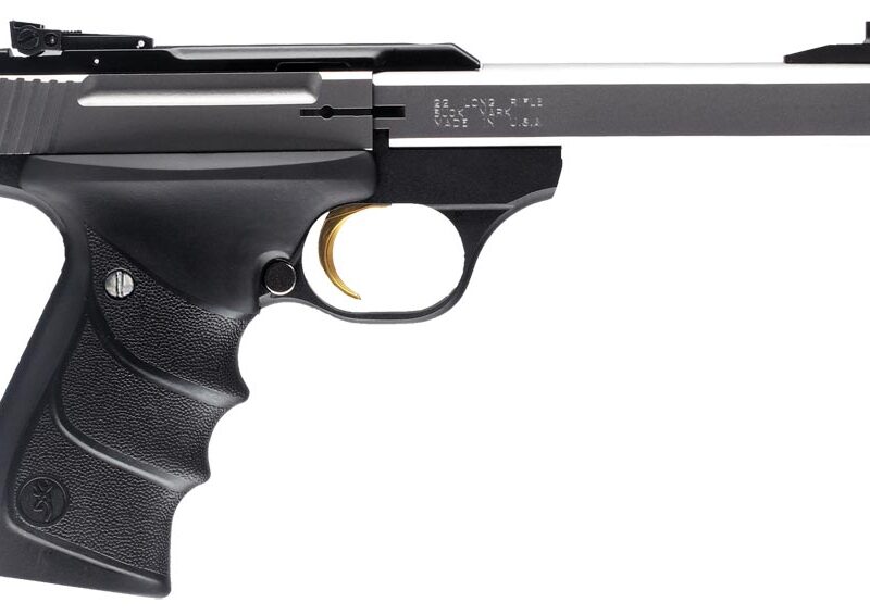 Browning 051409490 Buck Mark Standard *CA Compliant 22 LR 10+1 5.50" Slab Side Barrel, Stainless Serrated SS Slide, Matte Black Aluminum Frame, Finger Grooved Black Ultragrip RX Grip