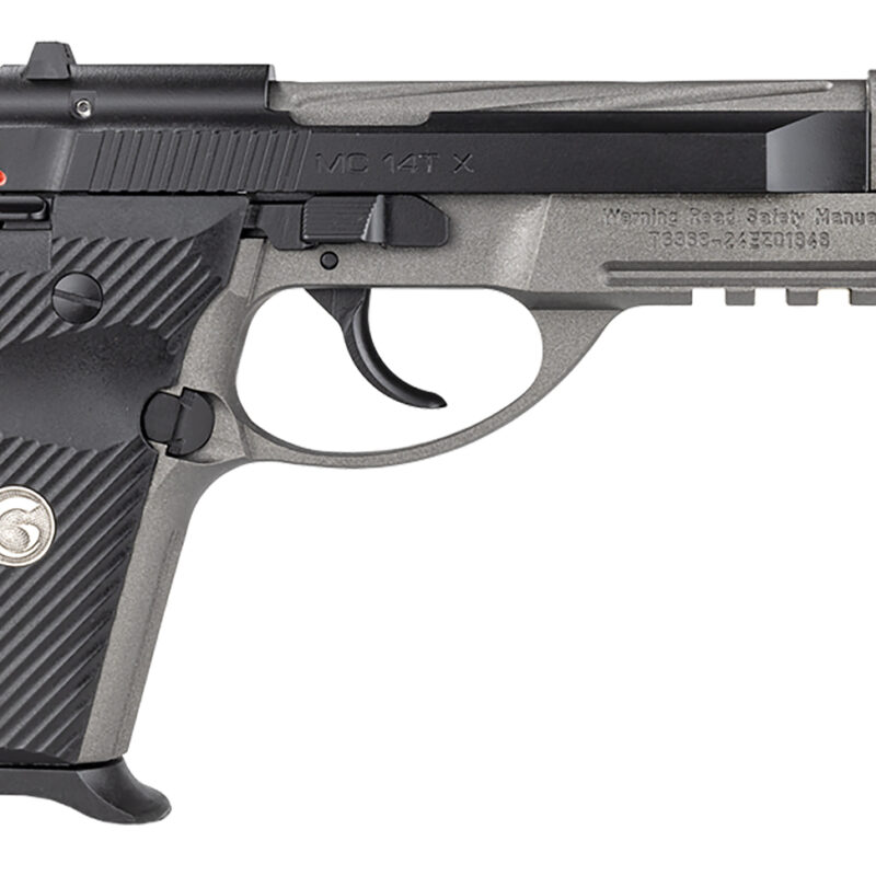 Girsan 390890 MC 14TX  380 ACP 13+1 4.90" Tungsten Cerakote Spiral Fluted Threaded Tip-Up Barrel, Matte Black Serrated Steel Slide, Tungsten Cerakote Aluminum Frame w/Picatinny Rail, Black G10 Grip