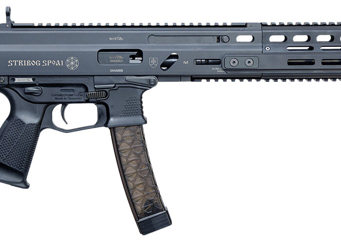 Grand Power 810091157947 Stribog SP9A1 9mm Luger 30+1 Black Picatinny Rail, Black Polymer Grip