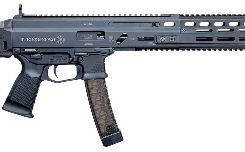 Grand Power 810091157947 Stribog SP9A1 9mm Luger 30+1 Black Picatinny Rail, Black Polymer Grip