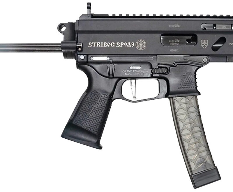Grand Power 850003223124 Stribog SP9A3 9mm Luger 30+1 Black PDW Tailhook Brace