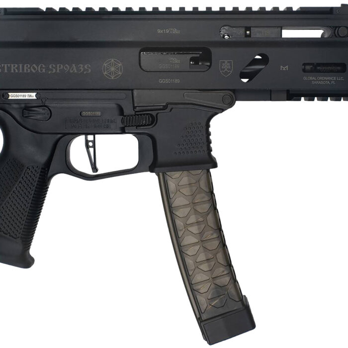 Grand Power 8588005808590 SP9A3S Stribog 9mm Luger 30+1 5.50" Black Threaded Barrel, M-LOK Handguard, Black Aluminum Picatinny Rail Receiver, Rear Picatinny Rail, Black Polymer Grip, Thread Protector