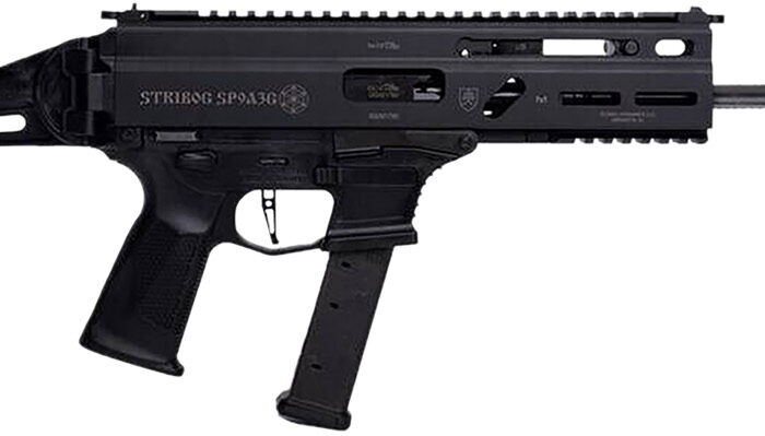 Grand Power 810091156025 Stribog SP9A3G 9mm Luger 16" Black Barrel, Black Receiver, Polymer Stock & Grip