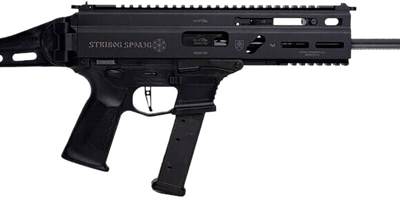 Grand Power 810091156025 Stribog SP9A3G 9mm Luger 16" Black Barrel, Black Receiver, Polymer Stock & Grip