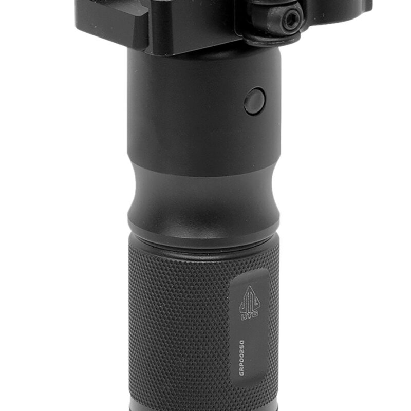 Leapers MNTGRP002SQ QD Foldable Foregrip  Matte Black Aluminum