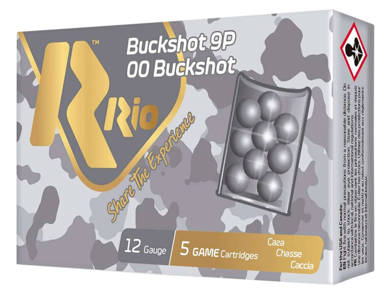 Rio Ammunition RB129   12Gauge 2.75" 00 Buck Shot 5 Per Box/50 Case