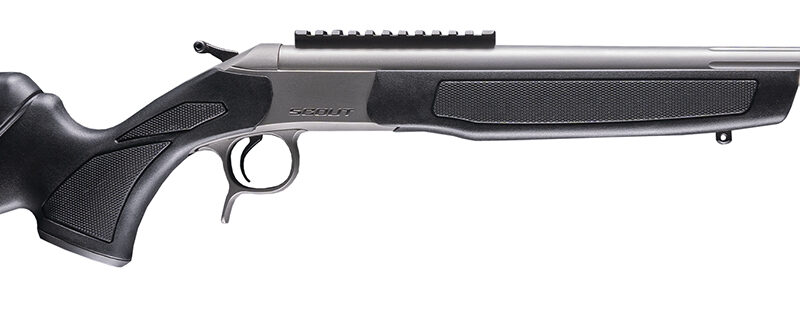 CVA CR4444S Scout Takedown 44 Mag 1rd 20" Stainless Fluted Threaded Barrel, Stainless Steel Receiver w/Picatinny Rail, Adj Comb & LOP Black Synthetic Stock