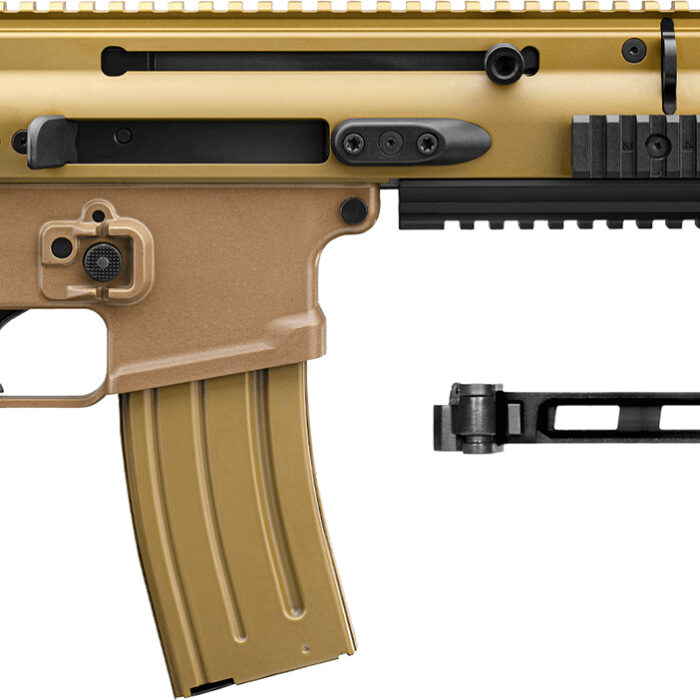 FN 38101885 SCAR 15P 5.56x45mm 10+1 7.50" Black Flat Dark Earth Picatinny Rail Aluminum Receiver SB Tactical Brace