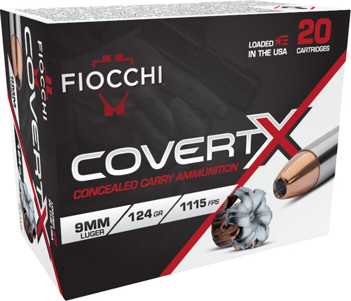 Fiocchi 9CCWB CovertX  9mm 124gr Jacketed Hollow Point 20 Per Box/10 Case