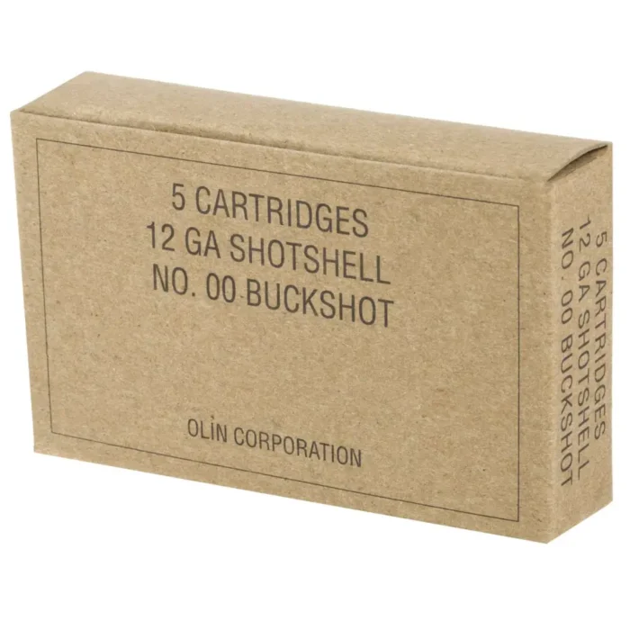 WINCHESTER 12GA 2-3/4" MILITARY GRADE 00BK 5RD BX/250RD CS - Image 2