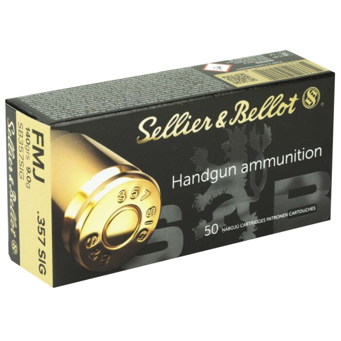 SELL & BELLOT 357 SIG 140G FMJ 50RD BOX 20 BOXES PER CASE