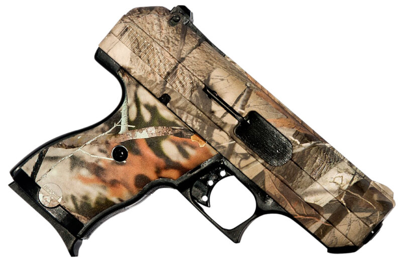 Hi-Point 916WC C9  9mm Luger 8+1 3.50" Black Steel Barrel, Hydro-Dipped Woodland Camo Serrated Steel Slide, Hydro-Dipped Woodland Camo Polymer Frame & Grip