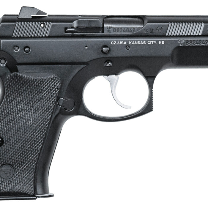 CZ-USA 01194 CZ 75 D PCA *CA Compliant Compact Frame 9mm Luger 10+1 3.75" Black Steel Barrel, Black Serrated Steel Slide, Black Polycoat Aluminum Frame w/Beavertail, Black Rubber Grip