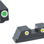 TruGlo TG231G1AW Tritium Pro White Outline Tritium Front/Green Tritium Rear/Black Nitride Fortress Frame,Compatible w/Glock 42/43/43X/48 Except MOS, Front Post/Rear Dovetail Mount 1 21844