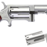 North American Arms SWC250 Sidewinder 22 LR or 22 WMR Caliber with 2.50" Barrel, 5rd Capacity Cylinder, Overall Stainless Steel Finish & Rosewood Birdshead Grip Includes Cylinder 1 220