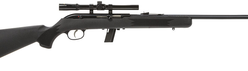 Savage Arms 40000 64 FXP Full Size 22 LR 10+1 21" Matte Black Sporter Barrel, Matte Black Grooved Carbon Steel Receiver, Matte Black Fixed Synthetic Stock, 4x15mm Scope, Right Hand