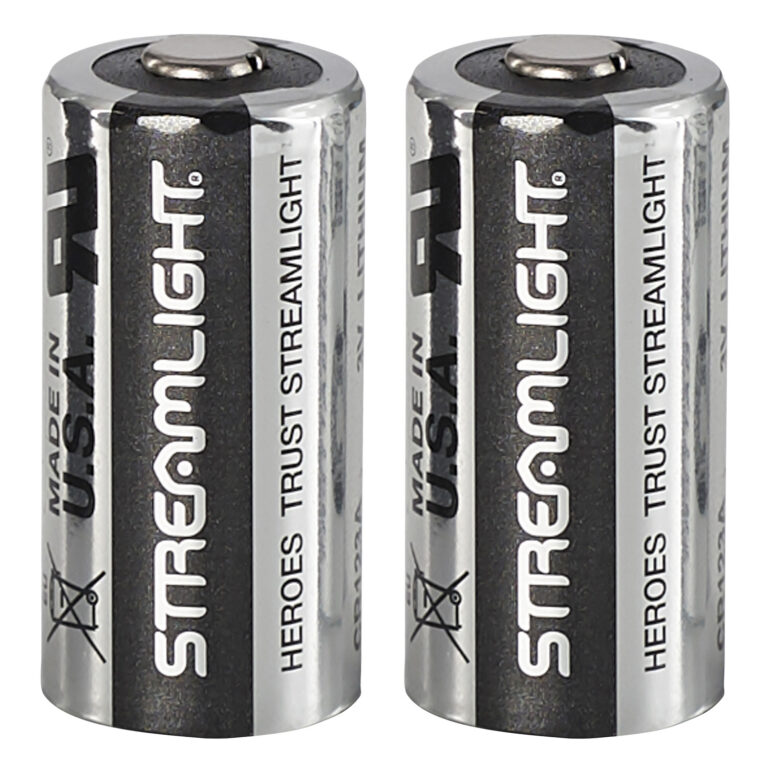 Streamlight 85175 CR123A Lithium Batteries  Silver/Black 3 Volts (2) Single Pack