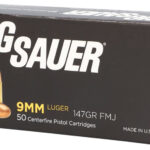 Sig Sauer E9MMB350 Elite Ball 9mmLuger 147gr Full Metal Jacket 50 Per Box/20 Case 1 23478