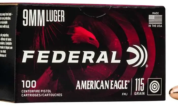 FEDERAL 9MM LUGER 115GR FMJ 100 RD 100 RD/BX 5 BX/CS
