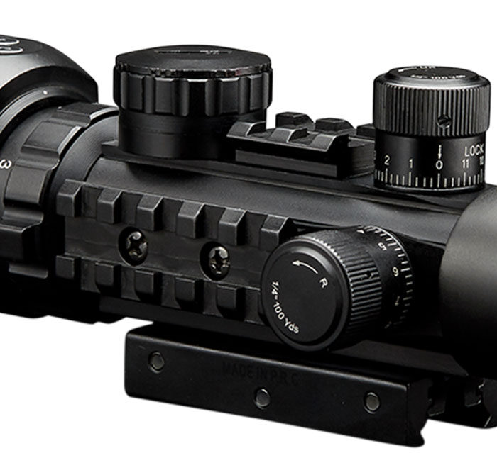 Konus 7170 KonusPro AS-34 Matte Black 2-6x28mm 34mm Tube Dual Illuminated Green/Red Engraved Mil-Dot Reticle Features Bubble Level