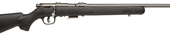 Savage Arms 91700 93 FSS Full Size 22 WMR 5+1 21" Matte Sporter Barrel, Matte Drilled & Tapped Stainless Steel Receiver, Matte Black Fixed Synthetic Stock, Right Hand