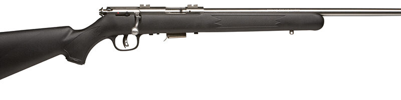 Savage Arms 91700 93 FSS Full Size 22 WMR 5+1 21" Matte Sporter Barrel, Matte Drilled & Tapped Stainless Steel Receiver, Matte Black Fixed Synthetic Stock, Right Hand