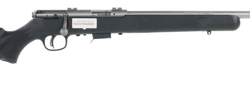 Savage Arms 96712 93R17 FSS Full Size 17 HMR 5+1 21" Matte Button Rifled Barrel, Matte Drilled & Tapped Stainless Steel Receiver, Matte Black Fixed Synthetic Stock, Right Hand