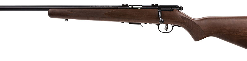 Savage Arms 96717 93R17 GLV Full Size 17 HMR 5+1 21" Matte Black Heavy Varmint Barrel, Matte Black Drilled & Tapped Carbon Steel Receiver, Satin Hardwood Fixed Stock, Left Hand