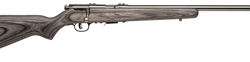 Savage Arms 96705 93R17 BVSS Full Size 17 HMR 5+1 21" Satin Heavy Button Rifled Barrel, Satin Drilled & Tapped Stainless Steel Receiver, Gray Fixed Laminate Stock, Right Hand