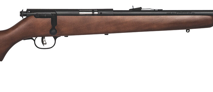 Savage Arms 17000 Mark I G Full Size 22 Long/22 Short/22 LR 1rd 21" Matte Black Carbon Steel Barrel, Matte Black Drilled & Tapped Carbon Steel Receiver, Satin Hardwood Fixed Stock, Right Hand