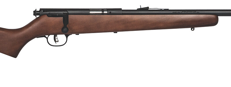 Savage Arms 17000 Mark I G Full Size 22 Long/22 Short/22 LR 1rd 21" Matte Black Carbon Steel Barrel, Matte Black Drilled & Tapped Carbon Steel Receiver, Satin Hardwood Fixed Stock, Right Hand