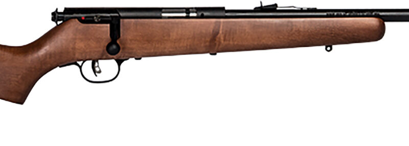 Savage Arms 60702 Mark I G Youth 22 Long/22 Short/22 LR 1rd 19" Black Satin Button Rifled Barrel, Satin Black Drilled & Tapped Carbon Steel Receiver, Satin Brown Fixed Wood Stock, Right Hand