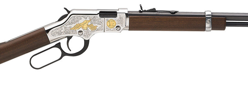 Henry H004SAT Golden Boy 2nd Amendment Tribute 22 Short,Long,LR 16 LR/21 Short 20" Nickel Plated American Walnut Right Hand