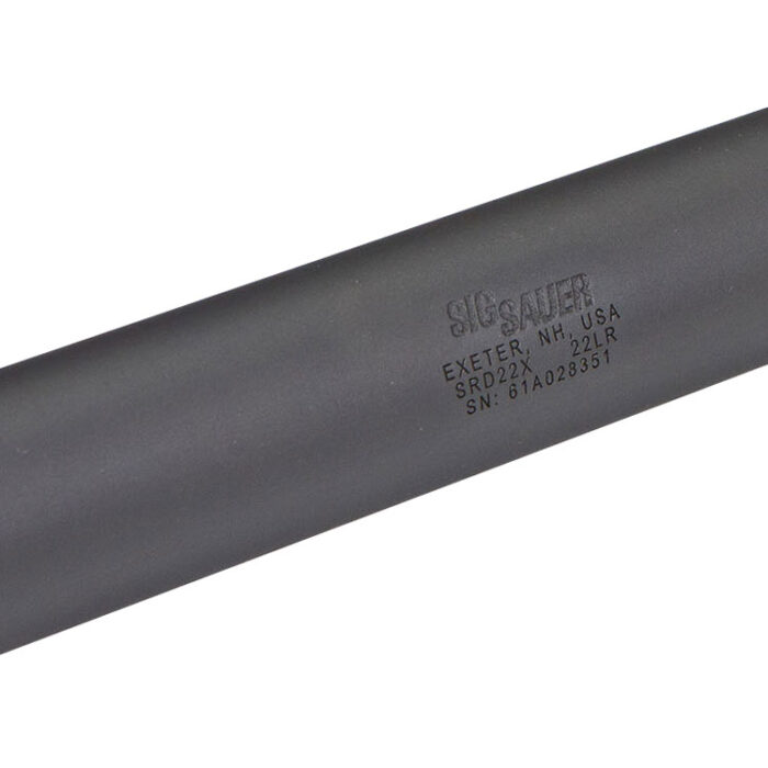 Sig Sauer SRD22X SRD22X  22 LR 1" Black Titanium Tube w/17 4 Stainless Steel Baffles 1/2" 28 tpi